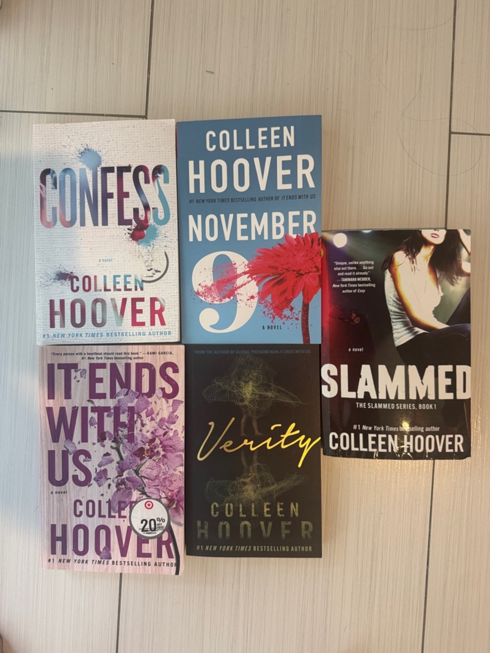 Colleen Hoover Book Bundle (5 Books) | Slammed, Verity, Confess Bestsellers